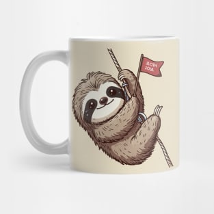 Cartoon sloth Abseiling Mug